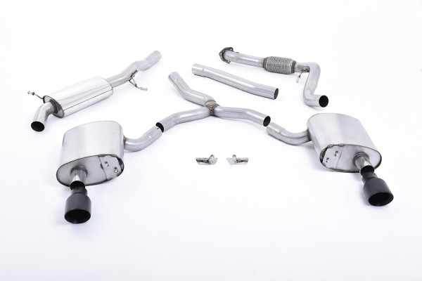 Milltek SSXAU611 Cat-back Dual GT100 - Audi A4 2.0 TFSI B9 Quattro ...