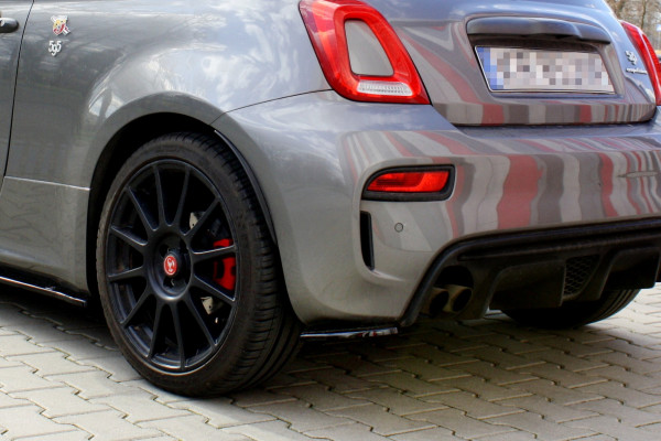 Heck Ansatz Flaps Diffusor passend für FIAT 500 ABARTH MK1 FACELIFT...