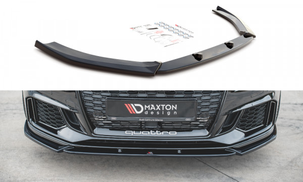 Front Ansatz V.4 passend für Audi RS3 8V FL Sportback schwarz Hochg...