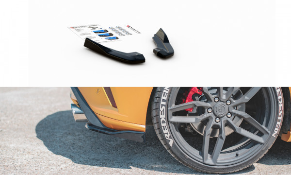 Heck Ansatz Flaps Diffusor V.2 passend für Ford Focus ST Mk4 schwa...