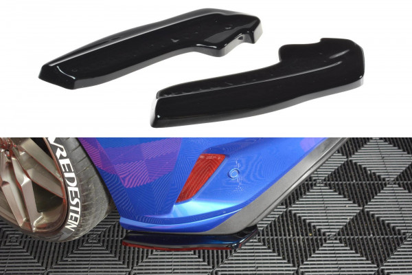 Heck Ansatz Flaps Diffusor V.1 passend für Ford Focus ST-Line schwa...