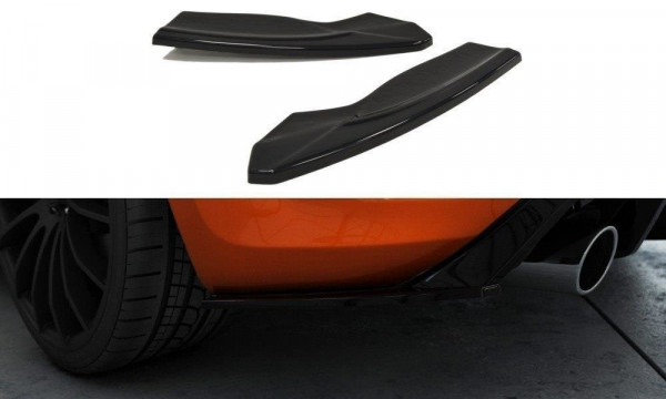 Heck Ansatz Flaps Diffusor für V.2 Ford Focus ST Mk2 FL schwarz Hoc...