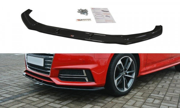 Front Ansatz V.2 passend für Audi S4 / A4 S-Line B9 schwarz Hochglanz