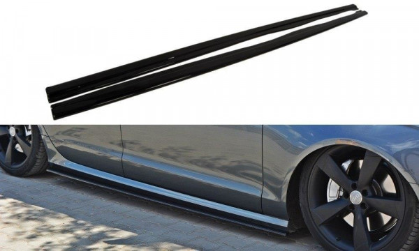 Seitenschweller für Ansatz Cup Leisten Audi S6 / A6 S-Line C7  schw...