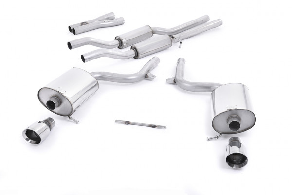 Milltek SSXAU296 Cat-back 100mm GT100 - Audi A4 3.0 V6 B6 quattro S...