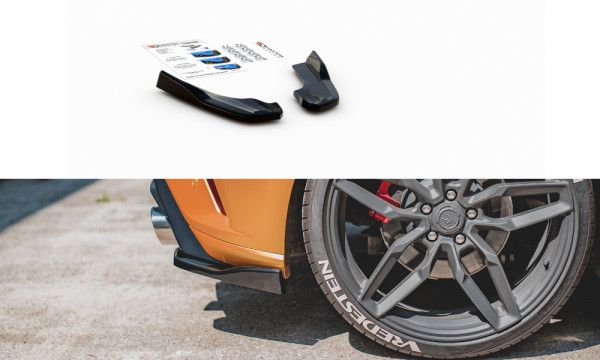 Heck Ansatz Flaps Diffusor V.3 passend für Ford Focus ST Mk4 schwa...