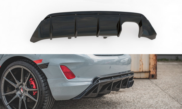 Diffusor Heck Ansatz V.2 passend für Ford FIesta Mk8 ST schwarz Hoc...