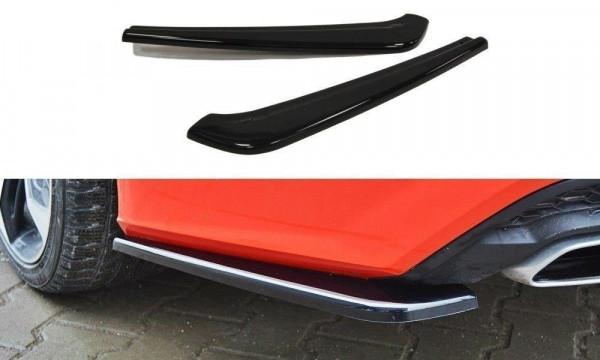 Heck Ansatz Flaps Diffusor für AUDI A7 S-LINE (FACELIFT) schwarz Ho...