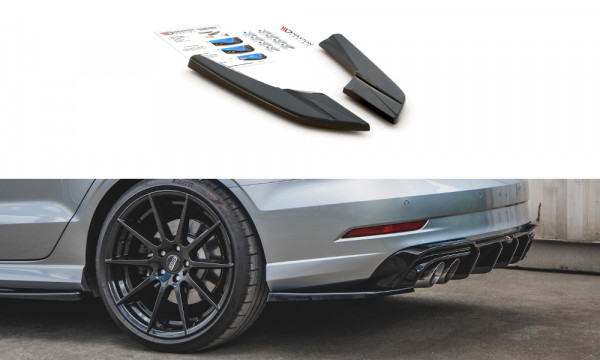 Heck Ansatz Flaps Diffusor V.2 passend für Audi S3 Sedan 8V Facelif...