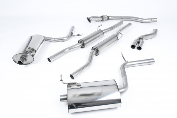 Milltek SSXAU049 Cat-back Dual 100mm Jet - Audi A4 2.0 TFSI B7 quat...