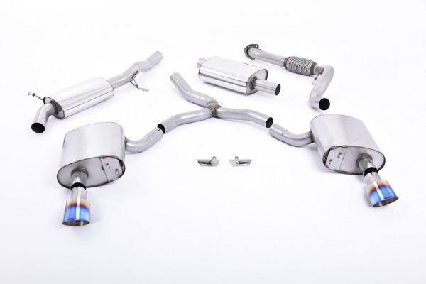 Milltek SSXAU610 Cat-back GT-100 - Audi A4 2.0 TFSI B9 Quattro Salo...