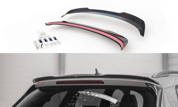 Spoiler CAP V.1 passend für Skoda Kodiaq Mk1 Sportline/RS schwarz H...