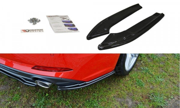 Heck Ansatz Flaps Diffusor passend für Audi A5 F5 S-Line schwarz Ho...