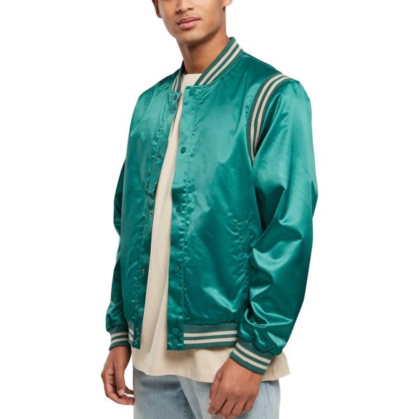 Urban Classics - Satin College Varsity Jacke