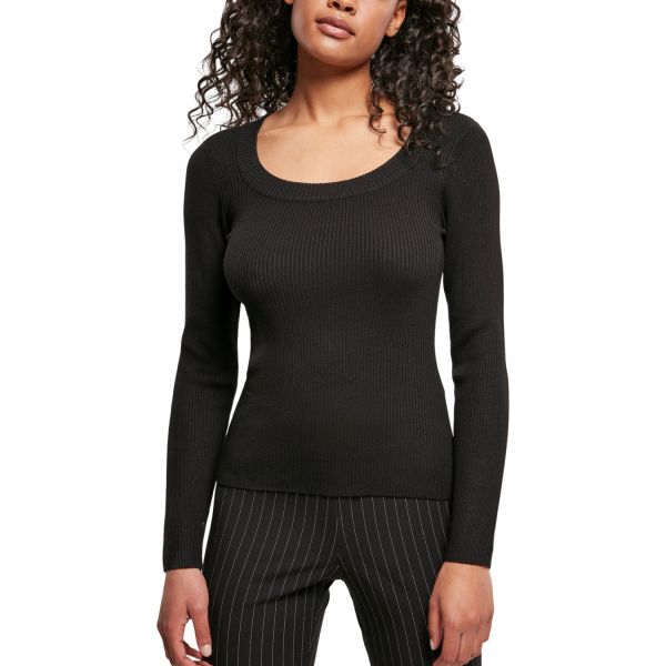 Urban Classics Ladies - Wide Neckline Sweater Pullover