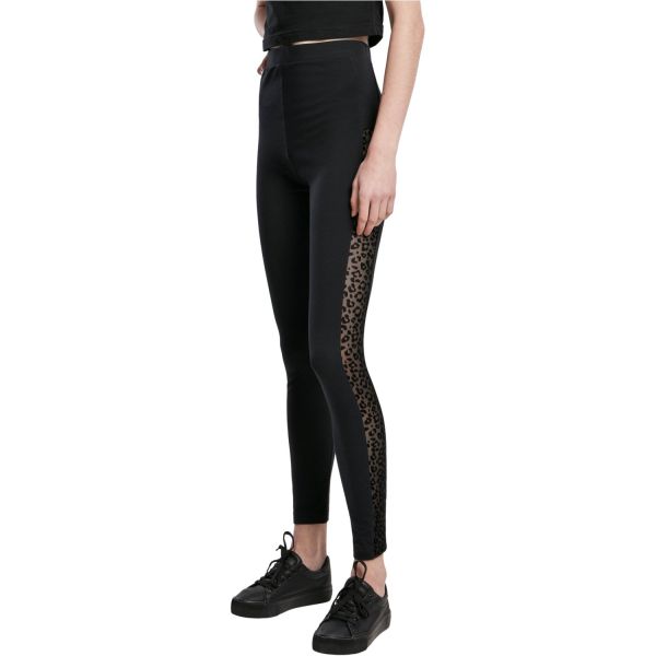 Urban Classics Ladies - FLOCK LACE Spitze Leggings