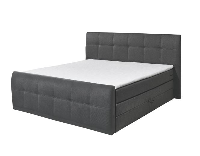 Boxspringbett Lindsey 180 x 200 Dunkelgrau
