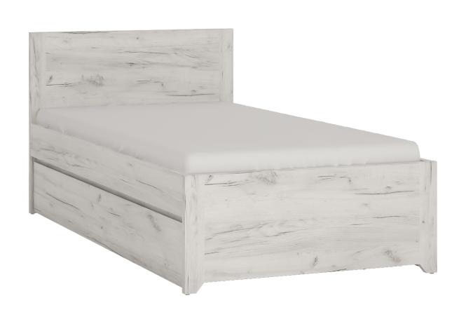 Bett 90x200 ANGEL TYP-90 von Wojcik Weiß Eiche Craft