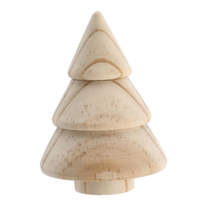 Deko-Figur WEIHNACHTSBAUM aus Holz ca. 7,5cmH 1 Stück von CEPEWA Hellbraun
