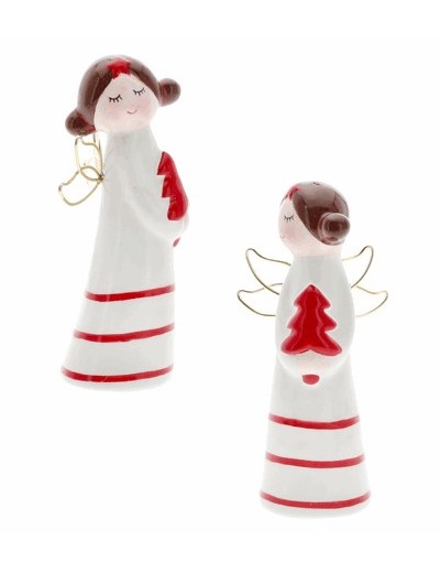 Deko-Figur 1 Stück ca. 5x14x5 cm ENGEL Porzellan handbemalt