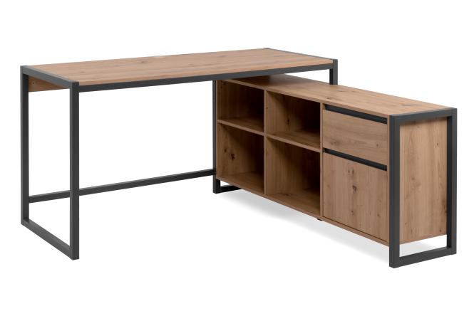 Eckschreibtisch DENVER 37A von Finori Artisan Oak / Anthrazit