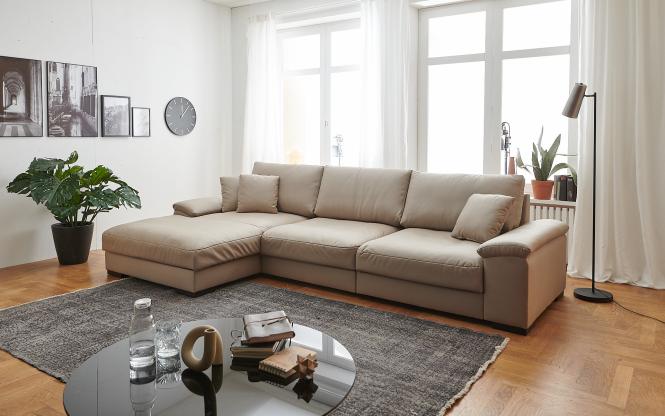 Wohnlandschaft ANGEL Ottomane links Vega Kunstleder