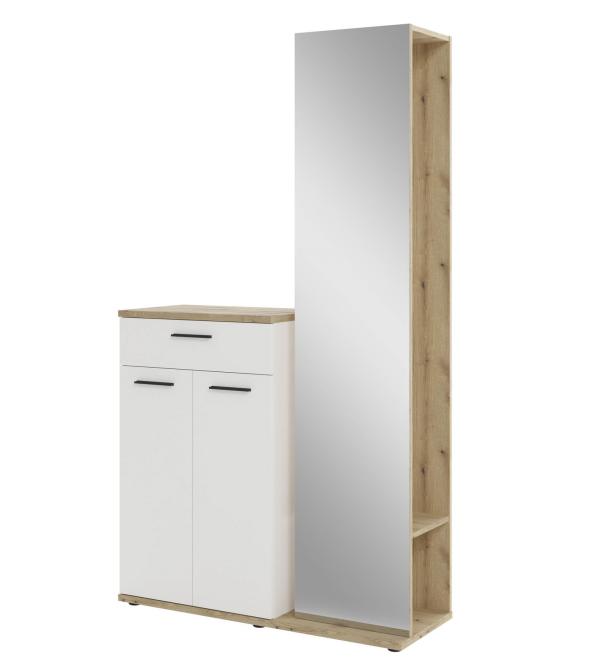 Kompakt-Garderobe ca. 105x188x38 cm Weiß / Evoke