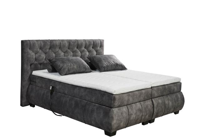 Boxspringbett Merilee 180 x 200 Dunkelgrau