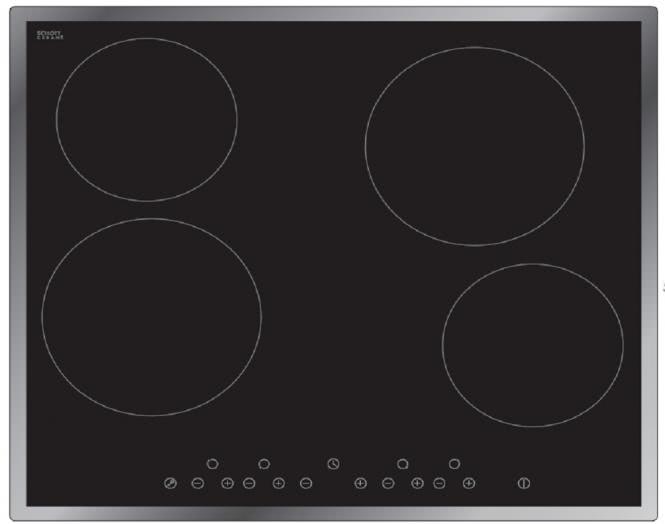 PKM EB-C4 Glaskeramik-Kochfeld inkl Edelstahlrahmen
