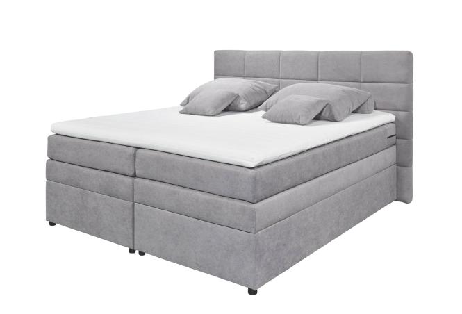 Boxspringbett Tannie 180 x 200 Hellgrau