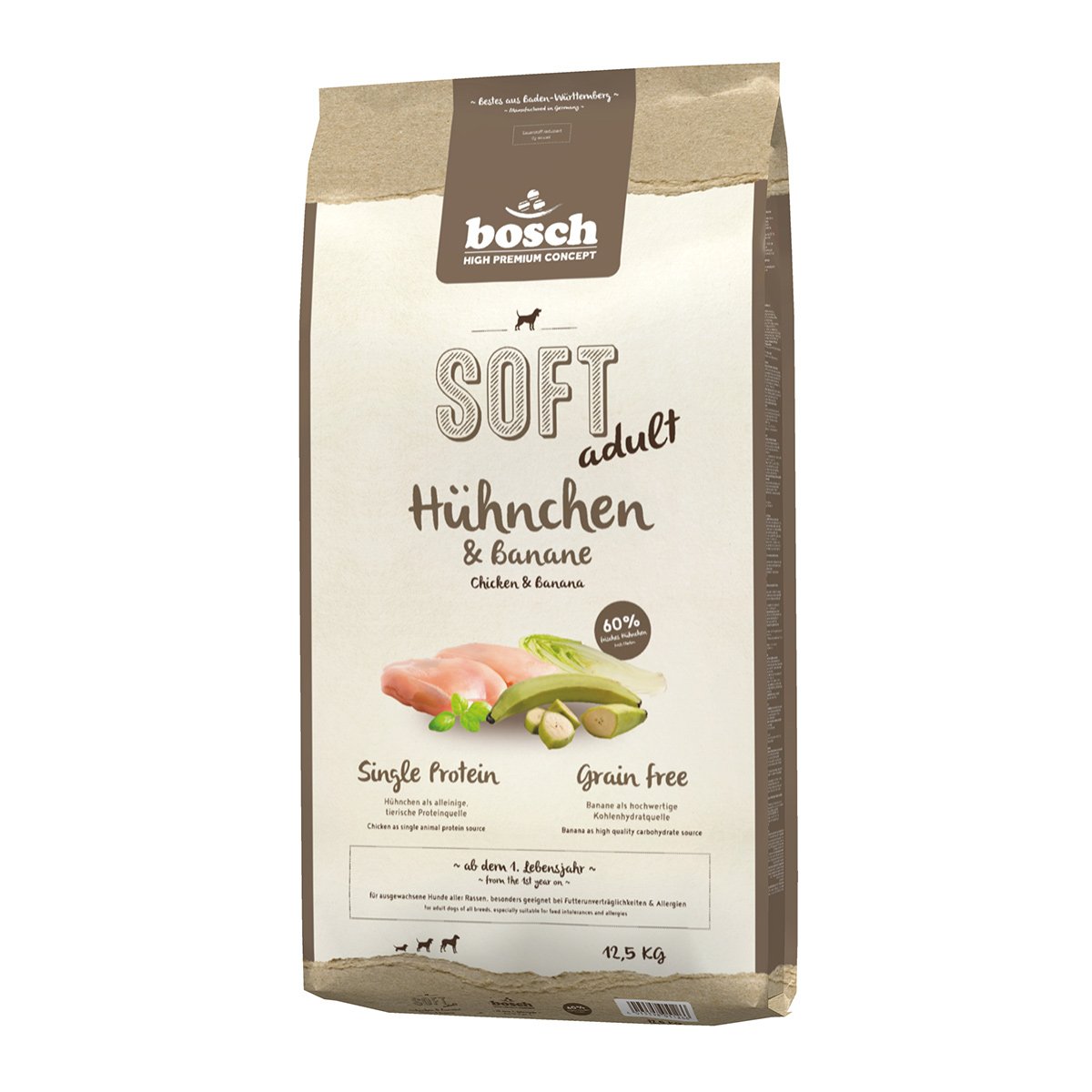 Bosch SOFT Hundefutter Hühnchen und Banane 2x12,5kg