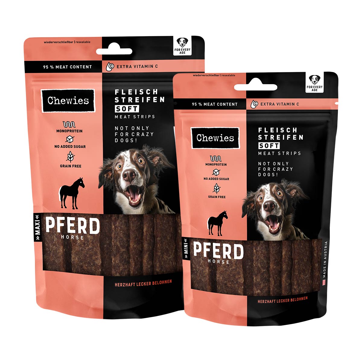 Chewies Fleischstreifen SOFT Pferd Maxi - 150g