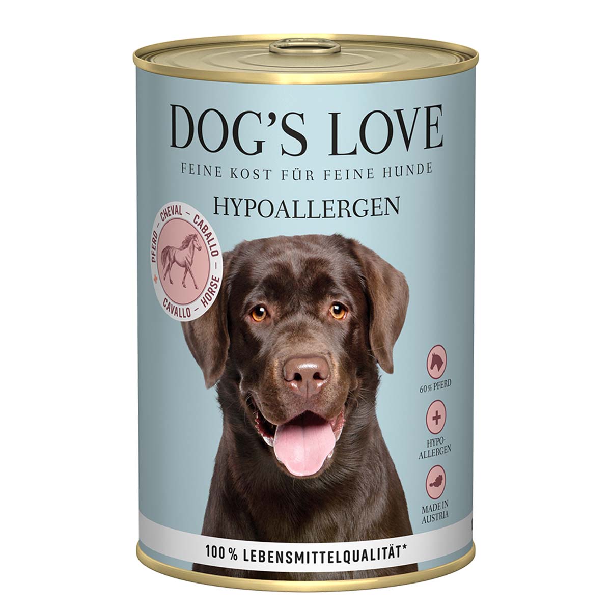 Dog's Love Hypoallergen Pferd mit Pastinaken und Tomaten 12x400g