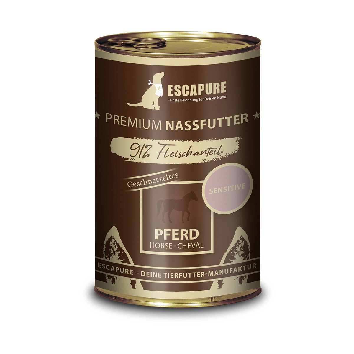 Escapure Pferde Geschnetzeltes Menü 6x400g