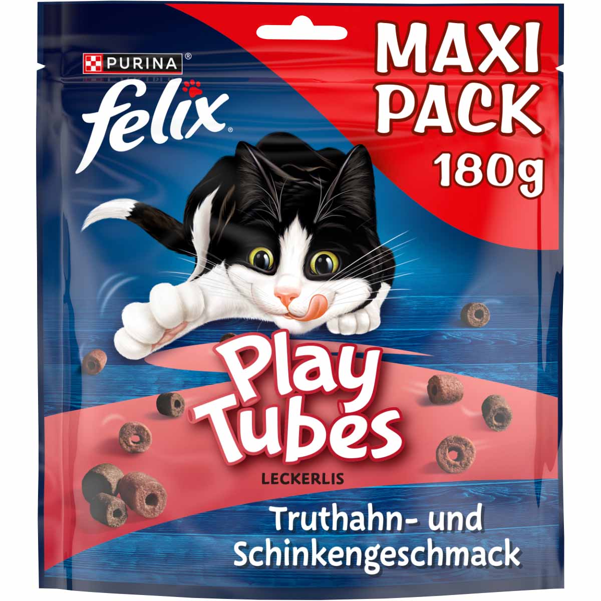 FELIX Play Tubes Katzensnack Truthahn & Schinken 180g
