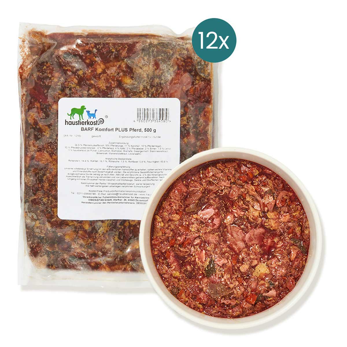 Haustierkost BARF Komfort PLUS Pferd 12x500 g