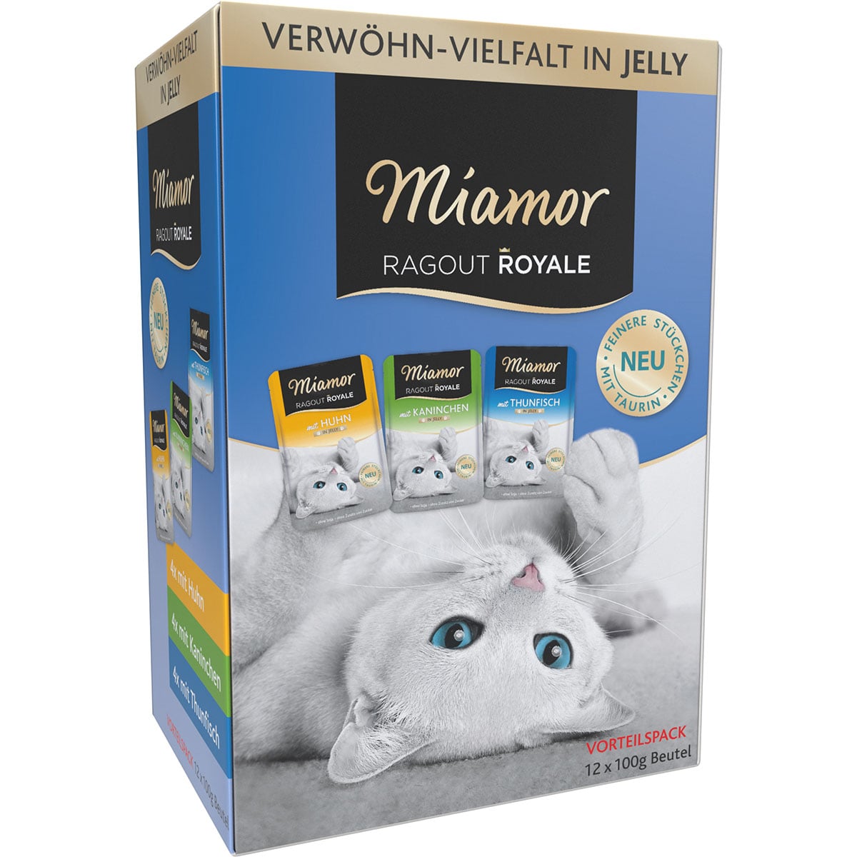 Miamor Ragout Royale Huhn, Thunfisch, Kaninchen in Jelly Multibox Adult 12x100g
