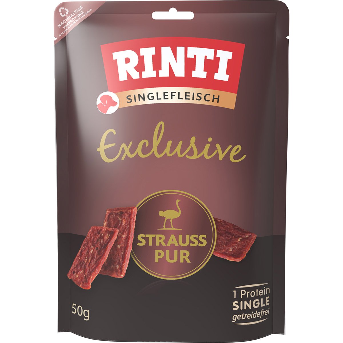 RINTI Exclusive Strauss pur Snack 6x50 g