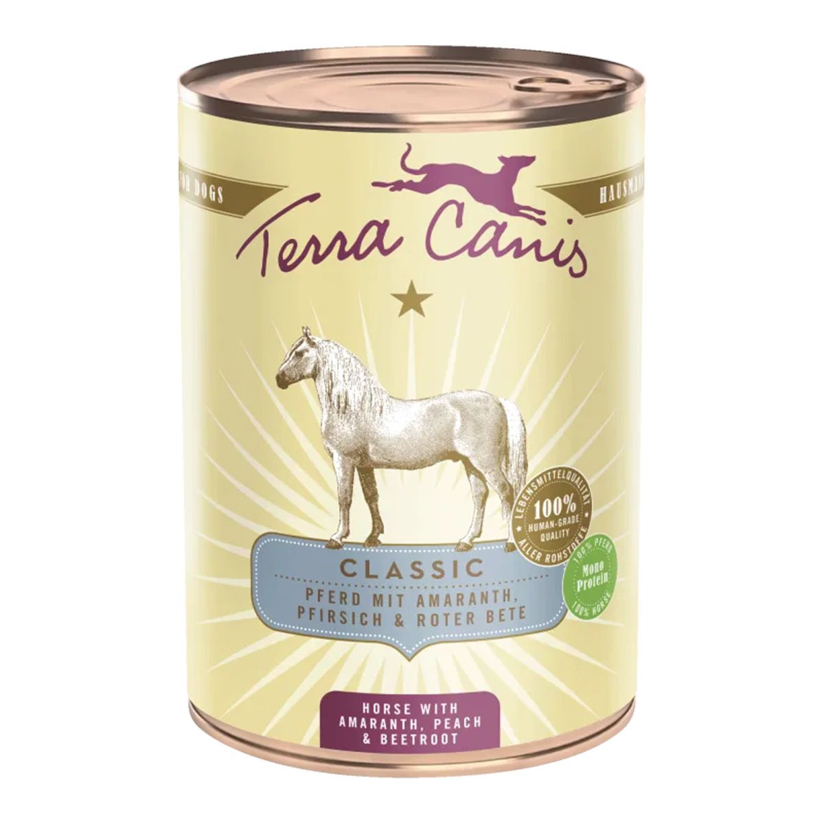 Terra Canis CLASSIC Pferd mit Amaranth, Pfirsich und Roter Bete 6x400g