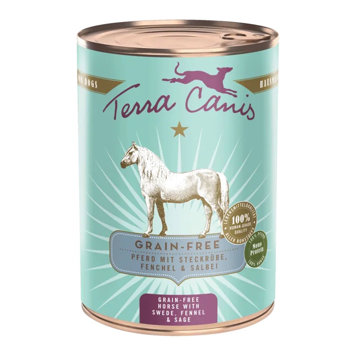Terra Canis getreidefrei Pferd mit Steckrübe, Fenchel & Salbei 6x400g