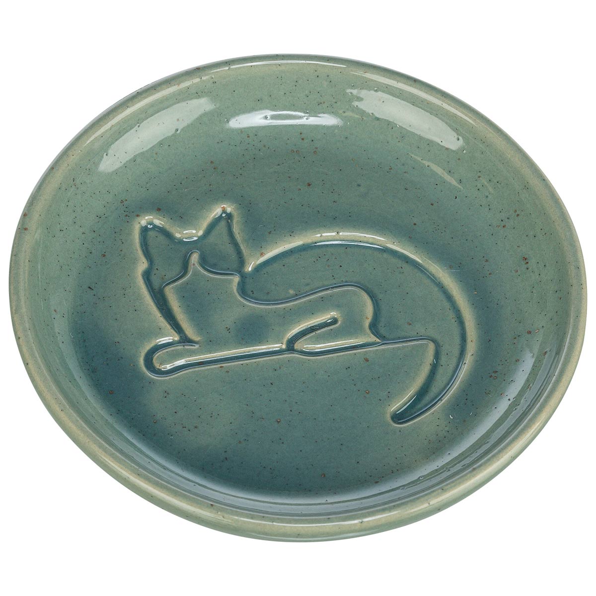 Trixie Flacher Keramik Napf in grün 150 ml