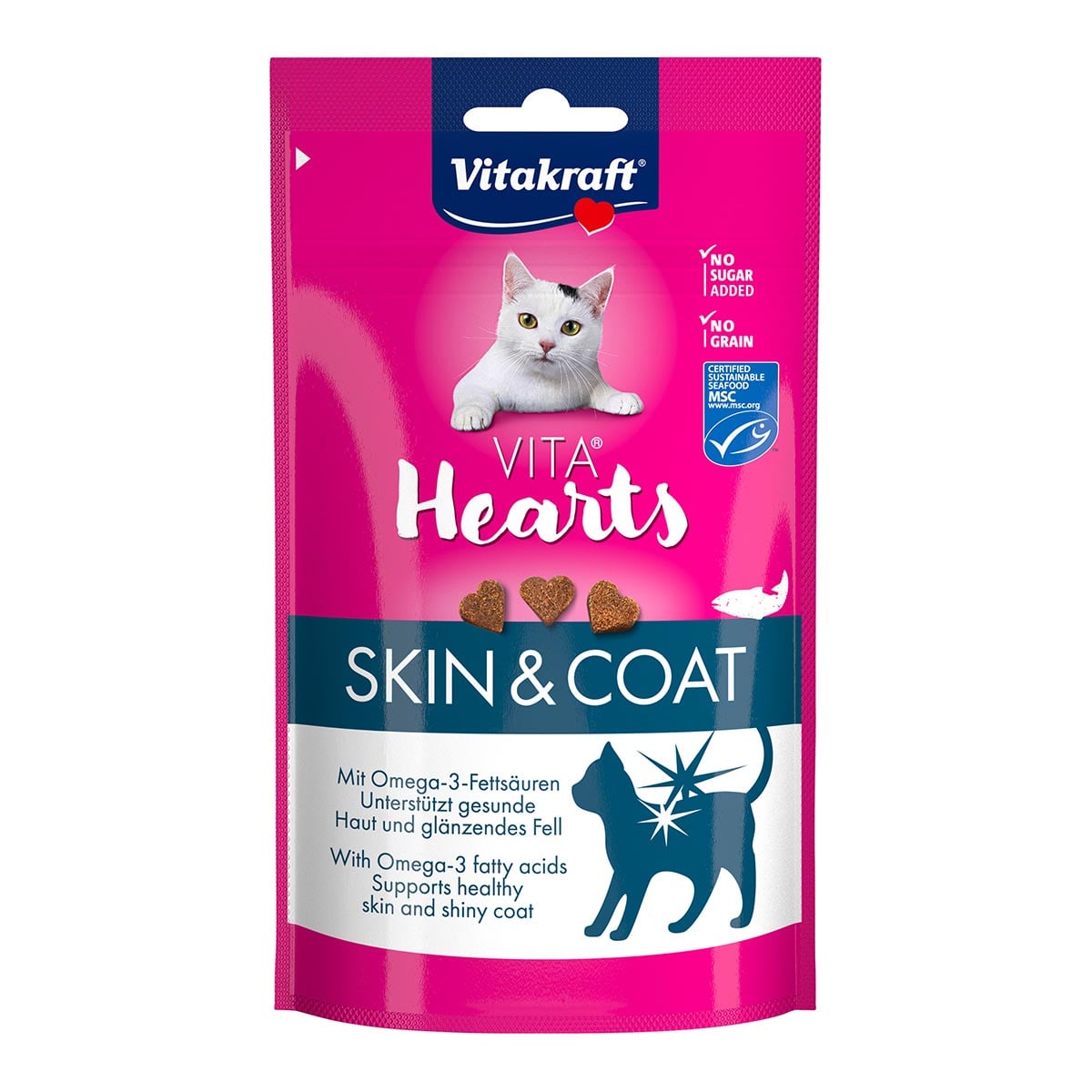 Vitakraft Vita Hearts Skin & Coat Lachs 40g