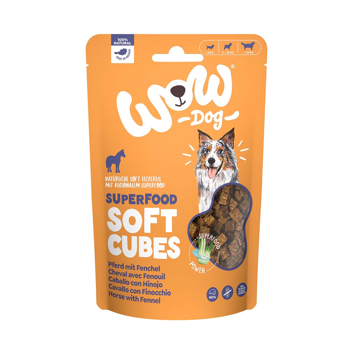 WOW SUPERFOOD Soft Cubes Pferd mit Fenchel 150g